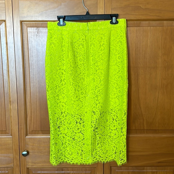 J Crew Number 3 Pencil Skirt in Citrine Lace NWT Size 6 - Picture 4 of 12